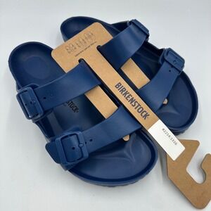 Birkenstock Arizona EVA Navy Slides Minimal Athleisure Sz 42 (W 11 / M 9) READ